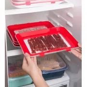 Умный поднос для хранения пищи Supretto с крышкой для нарезки и продуктов