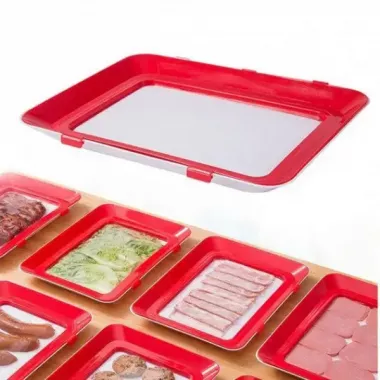 Умный поднос для хранения пищи Supretto с крышкой для нарезки и продуктов Умный поднос для хранения пищи Supretto с крышкой для нарезки и продуктов