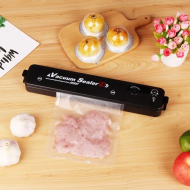 Вакууматор Vacuum Sealer вакуумний пакувальник для їжі, побутовий вакууматор чорний Вакууматор Vacuum Sealer вакуумний пакувальник для їжі, побутовий вакууматор чорний