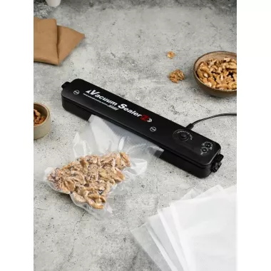 Вакууматор Vacuum Sealer вакуумный упаковщик для еды, бытовой вакууматор черный Вакууматор Vacuum Sealer вакуумный упаковщик для еды, бытовой вакууматор черный