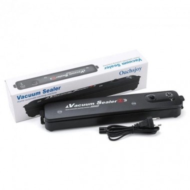 Вакууматор Vacuum Sealer вакуумний пакувальник для їжі, побутовий вакууматор чорний Вакууматор Vacuum Sealer вакуумний пакувальник для їжі, побутовий вакууматор чорний