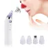 Вакуумный очиститель Derma suction DS Vacuum для профессиональной чистки кожи и пор лица - легкий компактный удобный прибор в использовании + 4 насадки, Белый