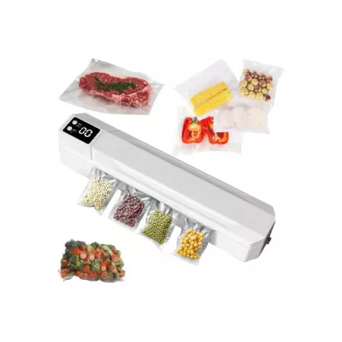 Вакуумный упаковщик пакетов Vacuum Sealer / Автоматический бытовой вакууматор с пакетами, вакуумайзер для упаковки и хранения пищи Вакуумный упаковщик пакетов Vacuum Sealer / Автоматический бытовой вакууматор с пакетами, вакуумайзер для упаковки и хранения пищи