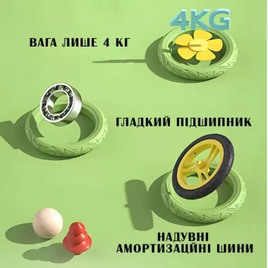 Велобег с дельфином, складной беговел от 2 до 5 лет, надувные колеса 12, нагрузка до 40 кг, ВА03 4 кг Велобег с дельфином, складной беговел от 2 до 5 лет, надувные колеса 12, нагрузка до 40 кг, ВА03 4 кг