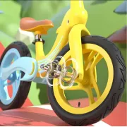 Велобег с дельфином, складной беговел от 2 до 5 лет, надувные колеса 12