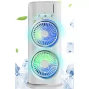 Вентилятор настольный двойной с охлаждением Double-ended Spray Fan LED-подсветка 3 скорости,распылитель водяного тумана