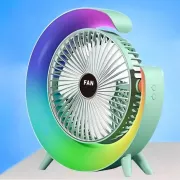 Вентилятор настольный с подсветкой, от USB / Аккумуляторный вентилятор