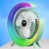 Вентилятор настольный с подсветкой, от USB / Аккумуляторный вентилятор