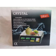 Весы Crystal 50 kg электронные настольные весы с калькулятором торговые