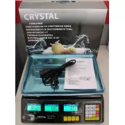 Ваги Crystal 50 kg електронні настільні ваги з калькулятором торговi