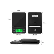 Ваги з таймером для кави Yieriy електронні для бариста з гумовим килимком / ваги настільні для кав'ярні, будинки, ресторанів