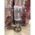 Дед Мороз Декоративная новогодняя LED свеча со снегом, 25см, от батареек и USB
