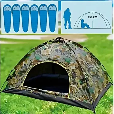 Палатка автоматическая местная Камуфляж 6-х местная