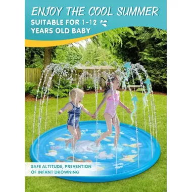 Водяной коврик фонтан для детей/Детский бассейн спринклер (170 см)