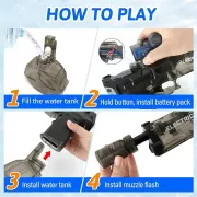 Водяний пістолет Електричне/кольорове підсвічування, обойма 500мл, водяний пістолет з підсвічуванням