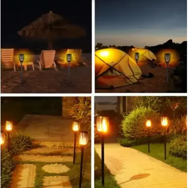 60см Водонепроницаемый садовый фонарь на солнечной батарее уличный светодиодный светильник на солнечной батарее с эффектом пламени Solar flame led light sensor activated 60см Водонепроницаемый садовый фонарь на солнечной батарее уличный светодиодный светильник на солнечной батарее с эффектом пламени Solar flame led light sensor activated