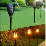60см Водонепроницаемый садовый фонарь на солнечной батарее уличный светодиодный светильник на солнечной батарее с эффектом пламени Solar flame led light sensor activated
