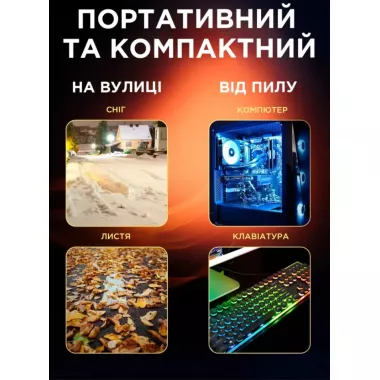 Воздуходувка 2 в 1 беспроводная электрическая для листьев, пылесборник BLOWER LY-4