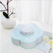 Вращающаяся складная двухъярусная конфетница SUNROZ Flower Candy Box для конфет и фруктов