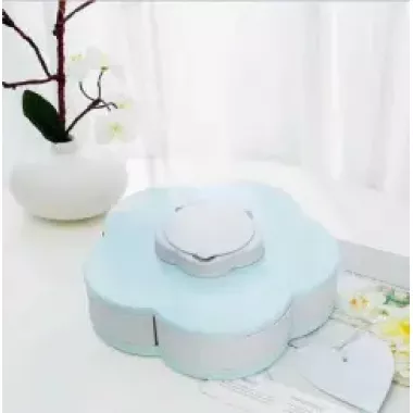 Вращающаяся складная двухъярусная конфетница SUNROZ Flower Candy Box для конфет и фруктов Вращающаяся складная двухъярусная конфетница SUNROZ Flower Candy Box для конфет и фруктов