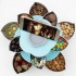 Вращающаяся складная двухъярусная конфетница SUNROZ Flower Candy Box для конфет и фруктов