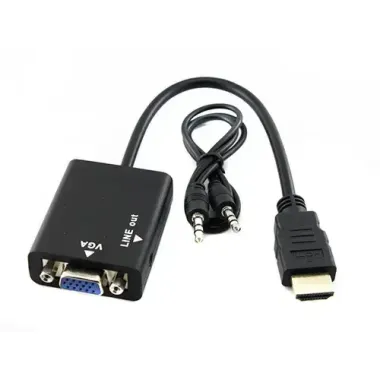 Відеоадаптер HDMI - VGA конвертер відео + аудіо 1080P Відеоадаптер HDMI - VGA конвертер відео + аудіо 1080P