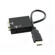 Відеоадаптер HDMI - VGA конвертер відео + аудіо 1080P