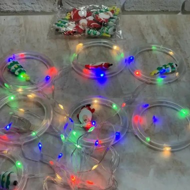 Xmas штора Кольца с фигурами 3m*70cm 110L M Мультицветная Xmas штора Кольца с фигурами 3m*70cm 110L M Мультицветная