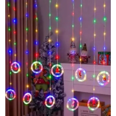 Xmas штора Кольца с фигурами 3m*70cm 110L M Мультицветная Xmas штора Кольца с фигурами 3m*70cm 110L M Мультицветная