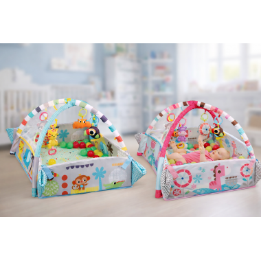 Ігровий килимок LEAN Toys 5в1 з кульками у подарунок / Килимок для розвитку X-647