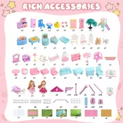 Игровой набор / Кукольный домик с мебелью и куклами Princess Home