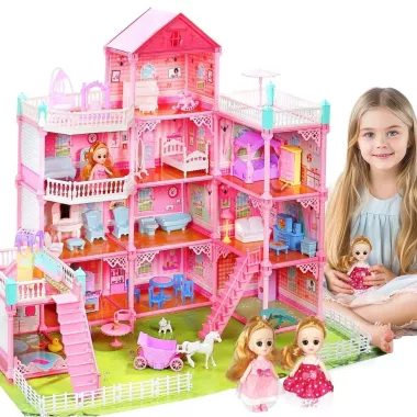 Игровой набор / Кукольный домик с мебелью и куклами Princess Home