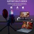 Игровой микрофон для ПК и приставки с RGB подстветкой / Микрофон конденсаторный с поп-фильтром на подставке для блоггеров Игровой микрофон для ПК и приставки с RGB подстветкой / Микрофон конденсаторный с поп-фильтром на подставке для блоггеров