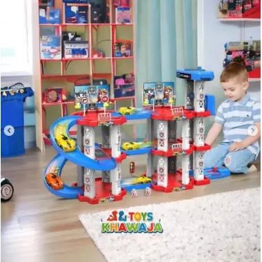 Игрушечный трек парковки Childrens Rail Car MH2004 Щенячий патруль 75 деталей 3 машинки