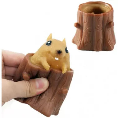 Игрушка антистресс Pop It Фуфлик - выпрыгивающая белка Игрушка антистресс Pop It Фуфлик - выпрыгивающая белка