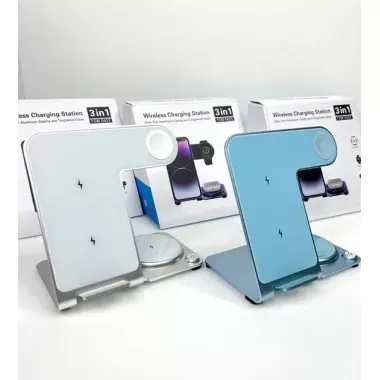 Зарядная станция 3 в 1, подставка для быстрого беспроводного зарядного устройства