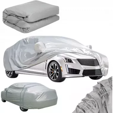 Защитный чехол-тент для авто от снега, дождя, солнца XXL - 580x175x120 см, однослойная защитная накидка на машину, автомобильный тент