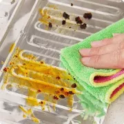 Защитный экран от брызг жира 84*32,5см для плиты на кухню