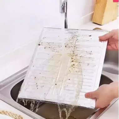 Защитный экран от брызг жира 84*32,5см для плиты на кухню