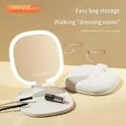 Дзеркало з LED підсвічуванням овальне складане