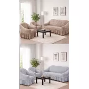 Жаккардовый турецкий чехол на диван и два кресла, универсальный натяжной чехол, накидка на диван