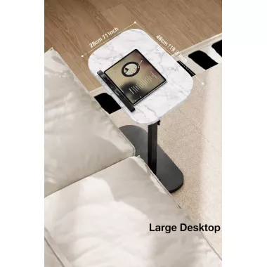 Журнальный столик с регулировкой высоты и оборотом 360° с наклоном Мрамор