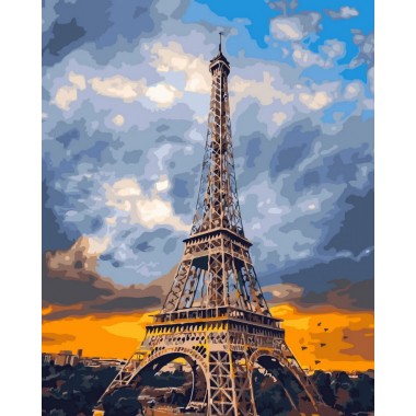 Картина по номерам Rainbow Art Облака над Парижем GX29041-RA