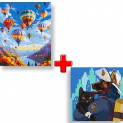 Набор картин по номерам 2 в 1