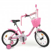 Велосипед детский PROF1 Y1681-1 16 дюймов, розовый