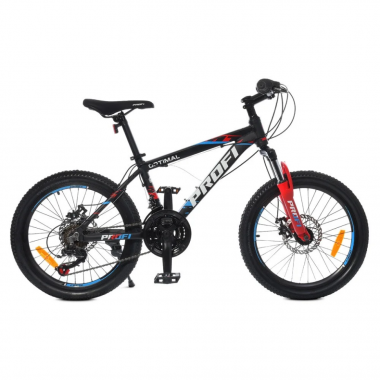 Велосипед OPTIMAL PROF1 G20OPTIMAL A20.3 20 д. Алюм.рама12,5, SHIMANO 21SP, алюм.DB, FW TZ500, черный