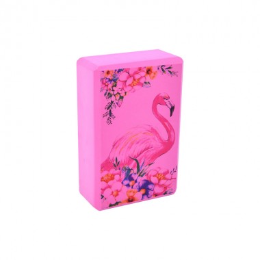 Блок для йоги Фламинго MS 0858-13(Pink) EVA 23 х 15 х 7,5 см