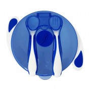 Тарілка на присосці з ложкою та виделкою MGZ-0109(Blue) 350 мл