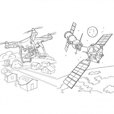 Большая книга раскрасок Техника и транспорт 1736032, 64 страницы