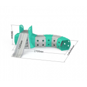 Дитяча Гірка з тунелем DOLONI-TOYS 01470 /, 3 різних кольори  Сіро-бірюзова